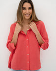 EMPIRE LINEN SHIRT SS23 - POPPY