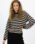 SIERRA STRIPE JUMPER - BLACK/STONE