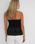 SHIRRED SLIP TOP