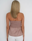 SHIRRED SLIP TOP