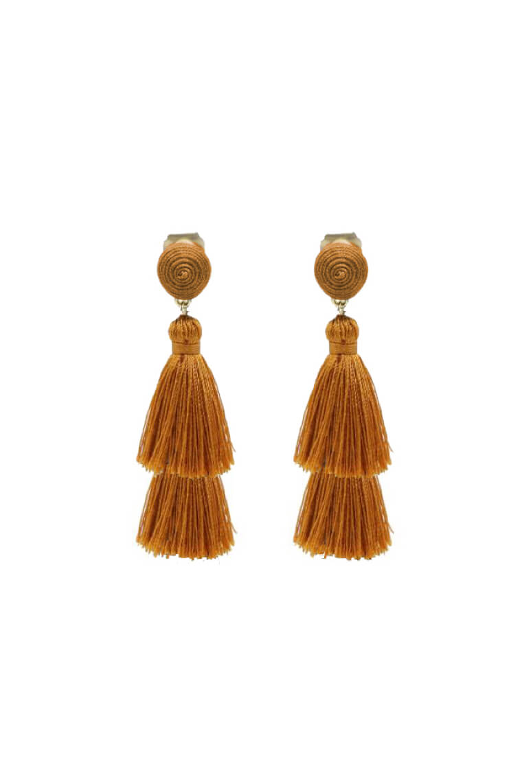 DOUBLE TASSEL EARRING