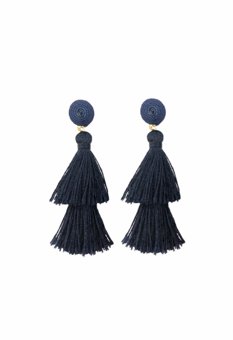 DOUBLE TASSEL EARRING