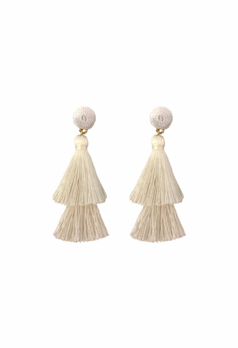 DOUBLE TASSEL EARRING