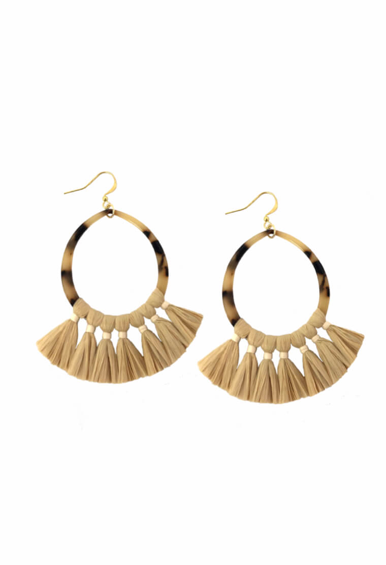 RAFFIA EARRING
