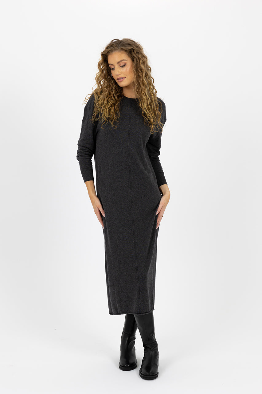 Elena Dress in Charcoal Elena Dress in Charcoal
