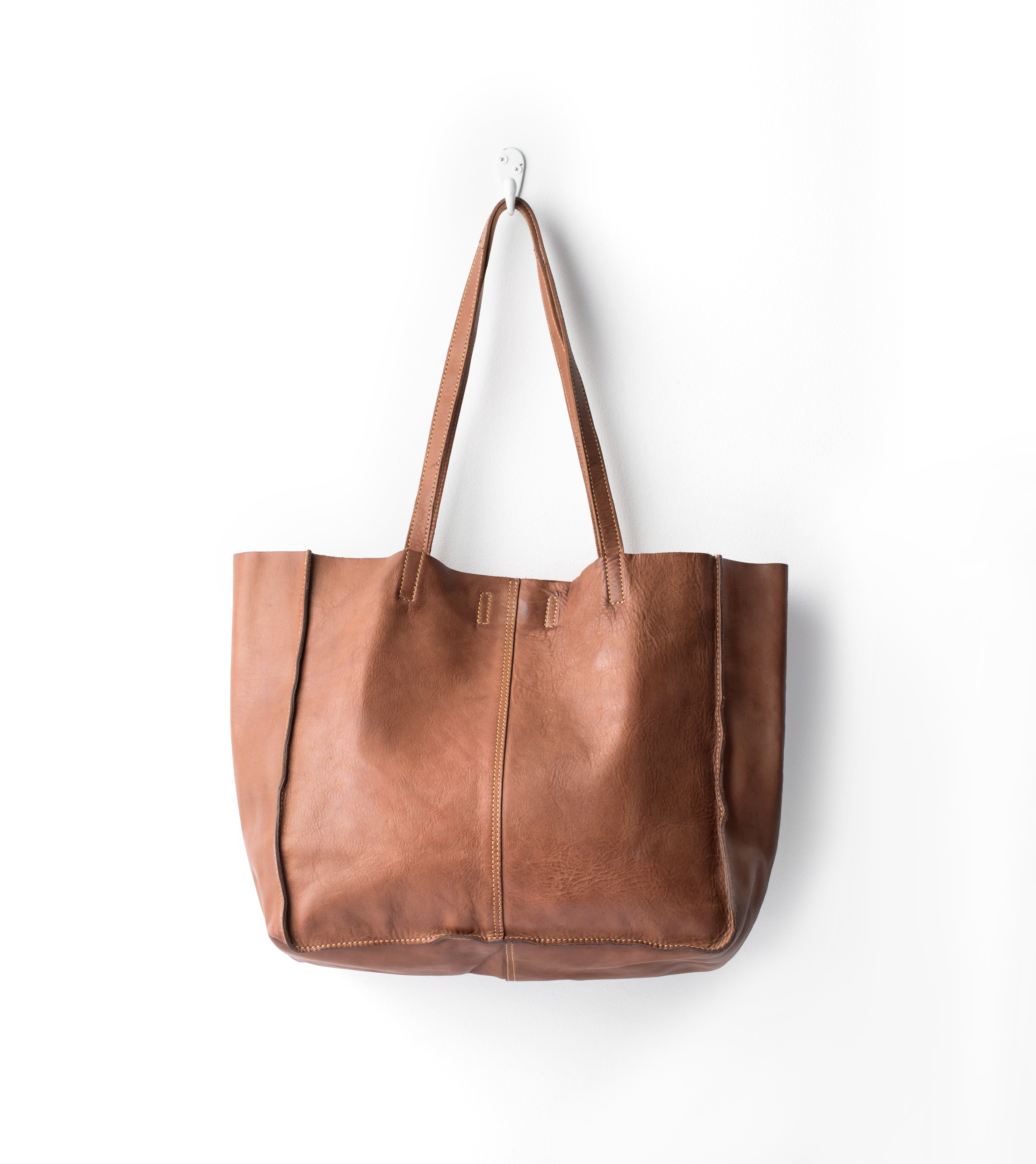 JUJU &amp; CO BABY UNLINED TOTE - COGNAC