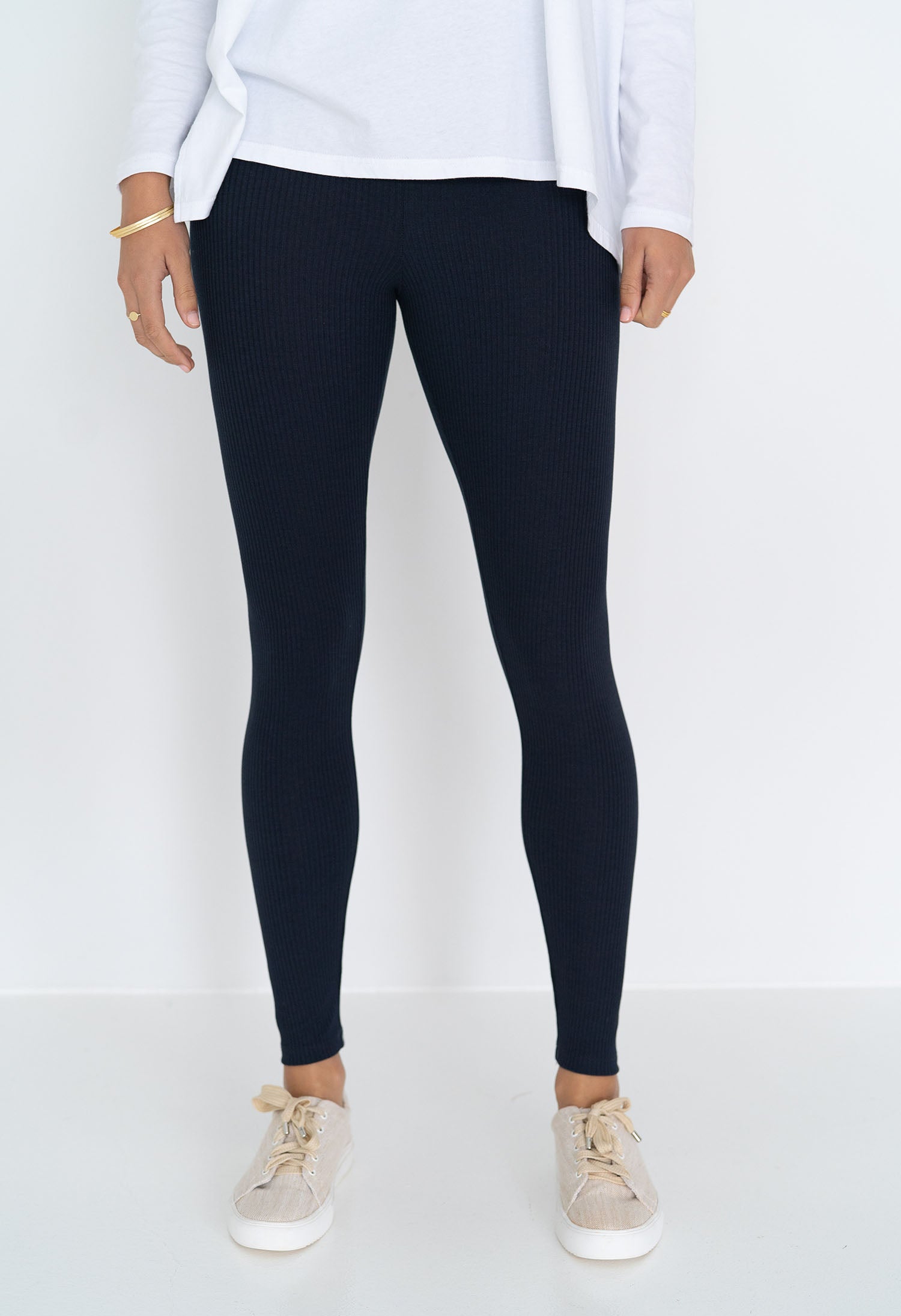 Buy Tchibo women ribbed thermal leggings navy blue Online