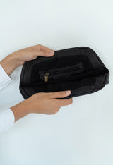 JUJU & CO PLEATED CLUTCH - BLACK