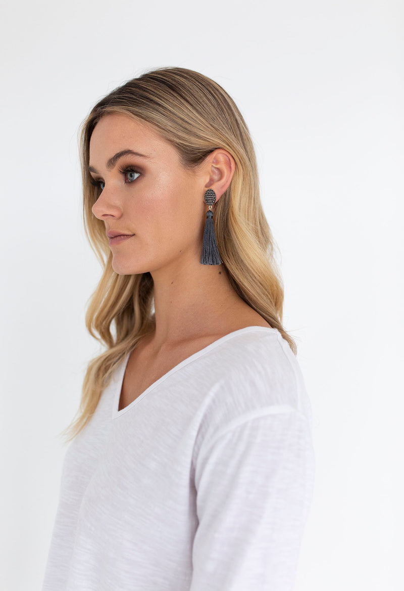 DROP TASSEL EARRINGS
