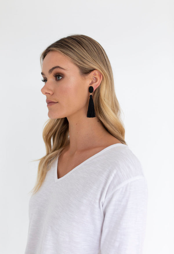 DROP TASSEL EARRINGS